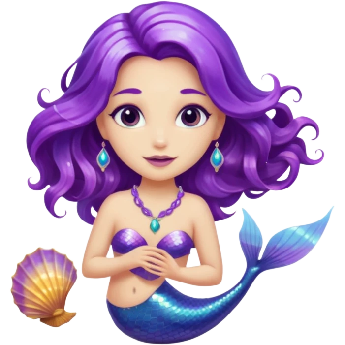 پری دریایی بنفش emoji