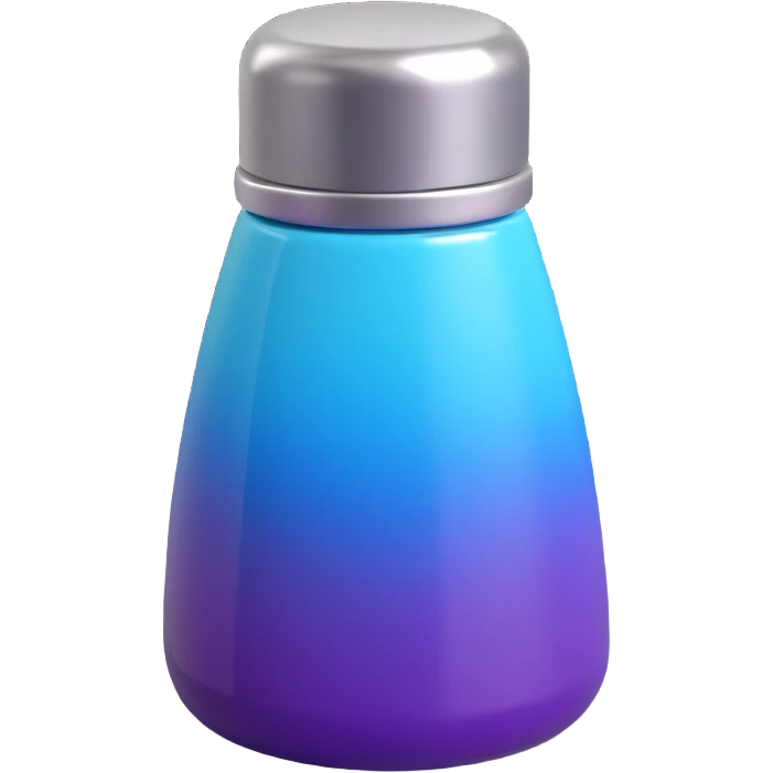 Make a salt emoji with no face that looks exactly like the reference image, in iOS emoji style. 3D, shiny, smooth gradients, soft shadows, realistic salt shaker shape, metallic lid, no face. emoji