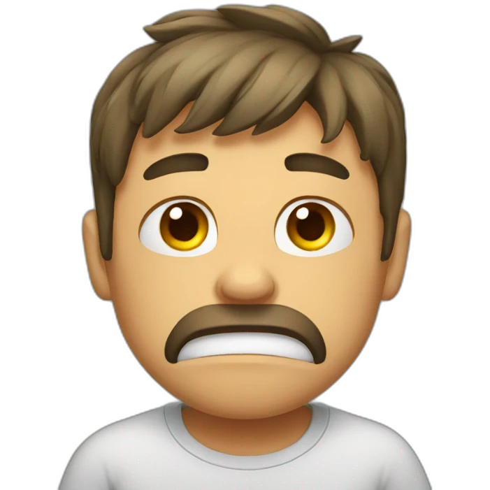 strong man crying emoji