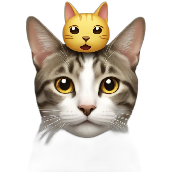 Cat on human head emoji