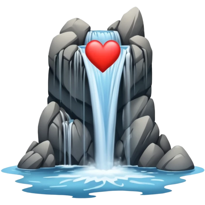 heart shaped watterfall emoji
