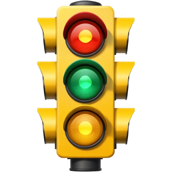 Yellow Light on a traffic signal  emoji