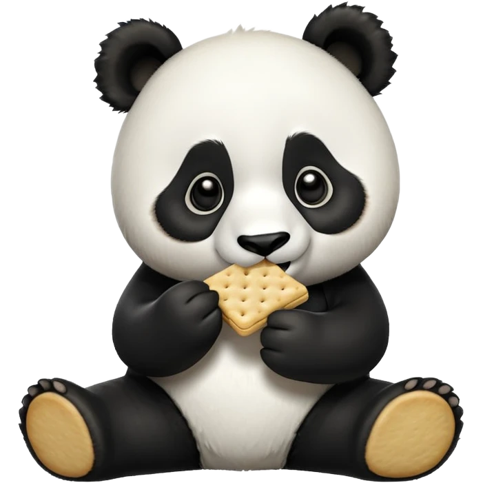 A panda eating cream crackers  emoji