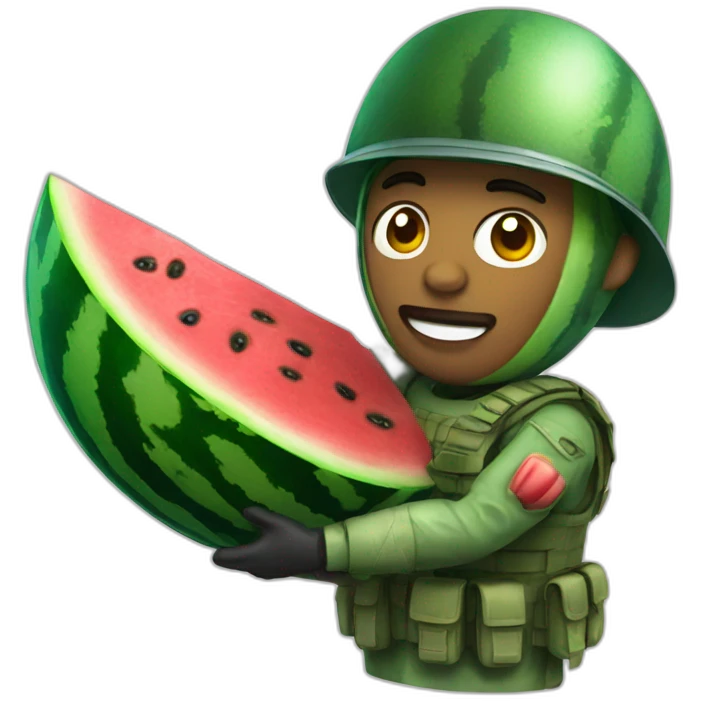 watermelon soldier emoji