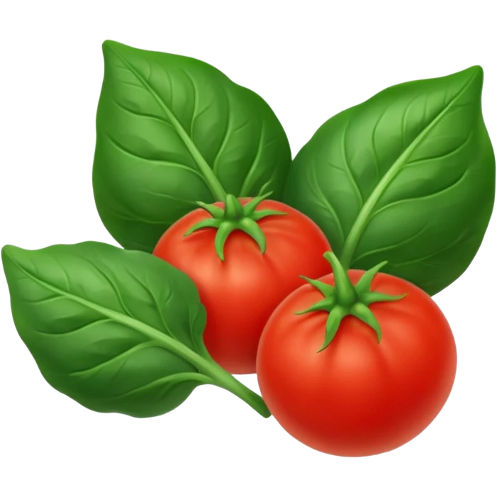 Spinach & tomato emoji
