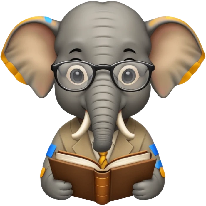 Un éléphant enseignant emoji