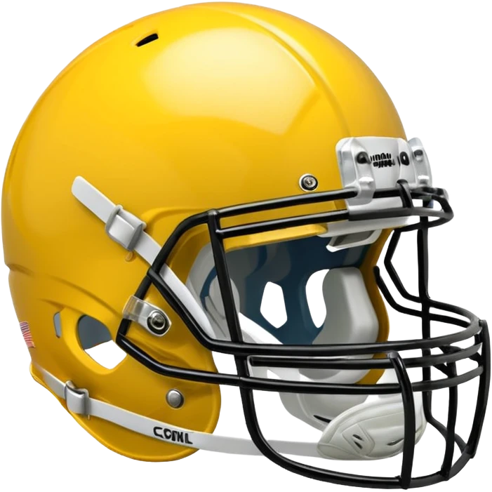 College football player helmet in yellow color emoji