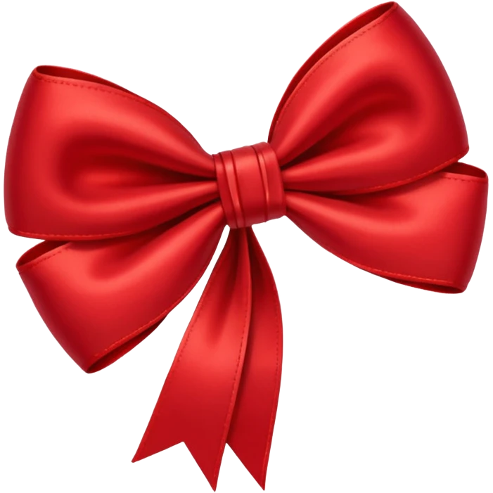 Realistic bow red  emoji