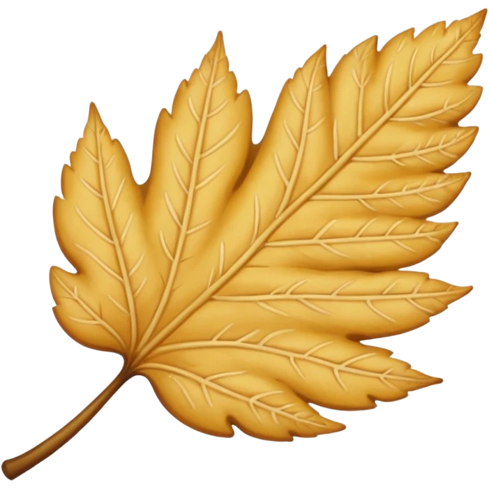 Une feuille blonde emoji