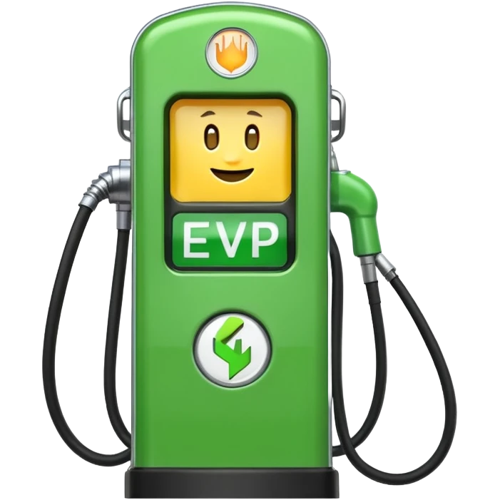 gas pump vs. EV plug. emoji