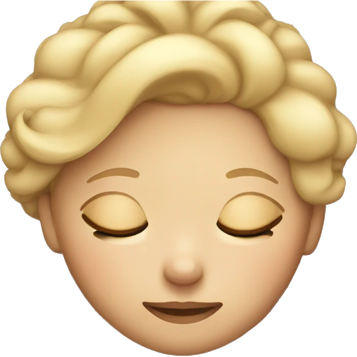 blonde girl sleeping emoji