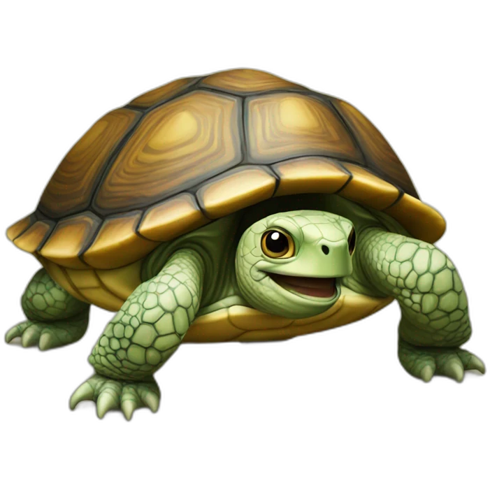 Chat sur tortue emoji