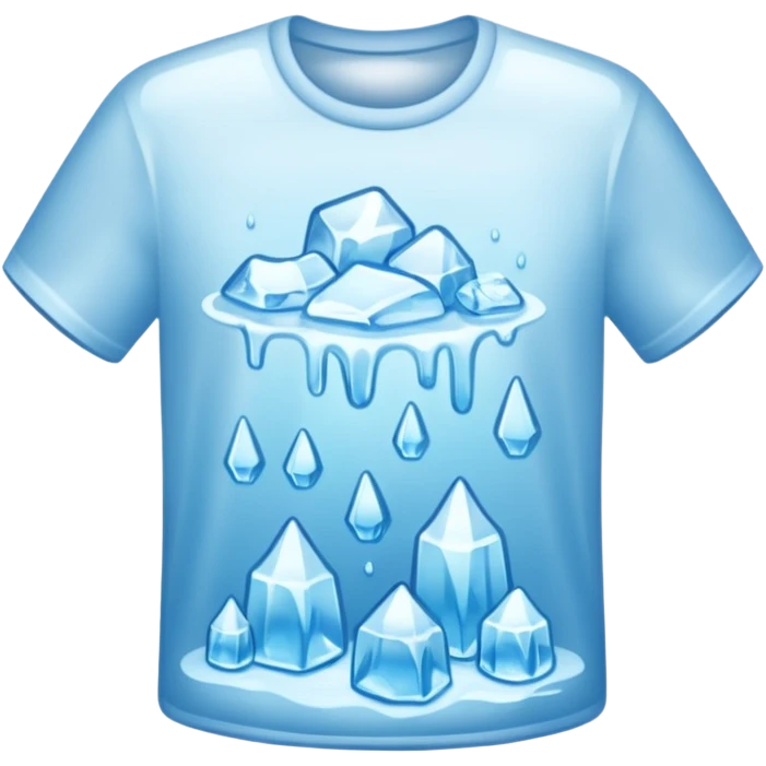 T-shirt filled with ice emoji