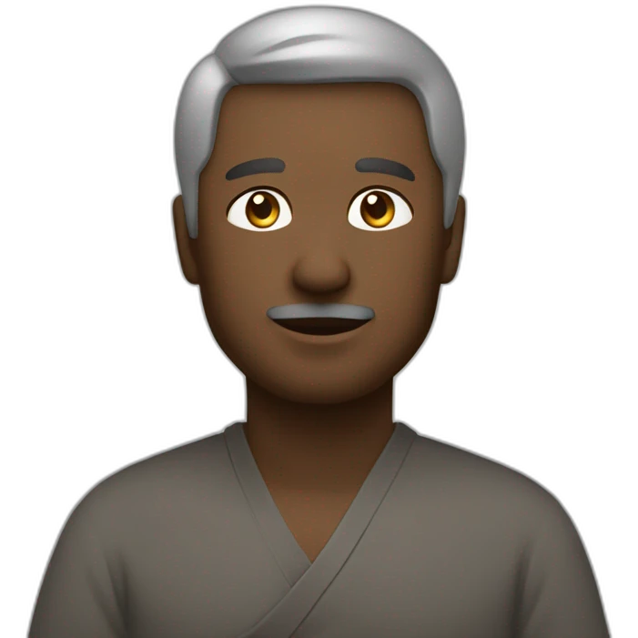 man who is a trader, being calm and zen  emoji