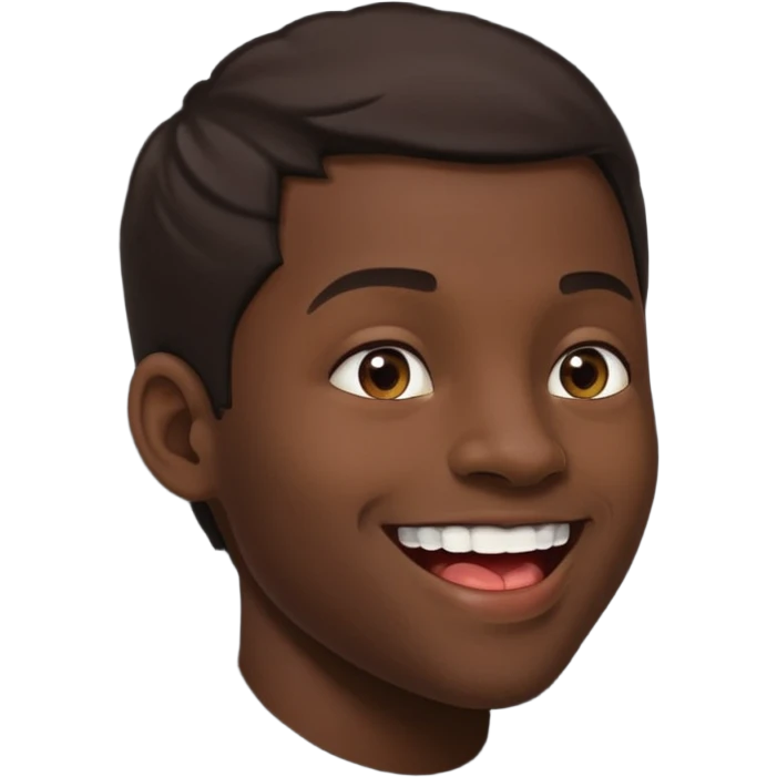 Tête de profil, et qui fait chute en montrant sa bouche emoji