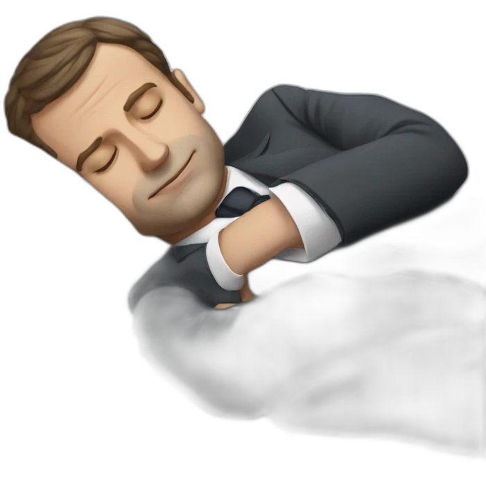 Macron sleeping emoji