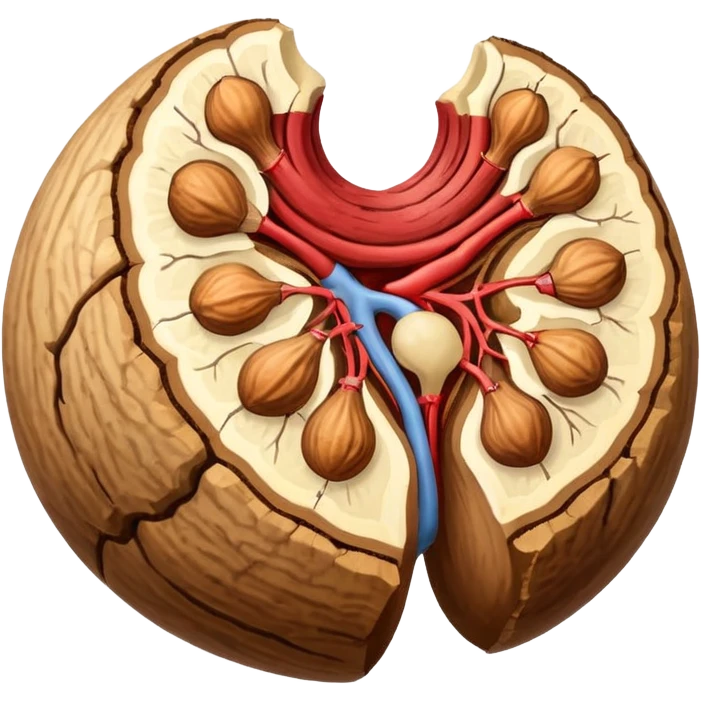 Nuts balls anatomy emoji