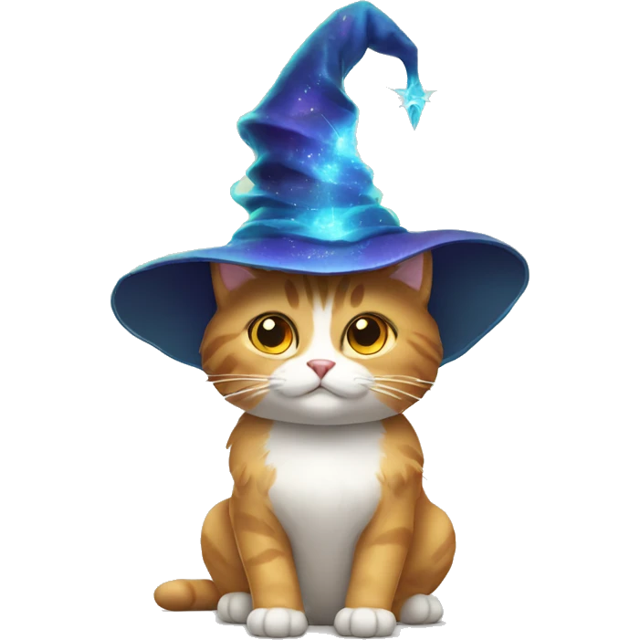 Cat with wizard hat emoji