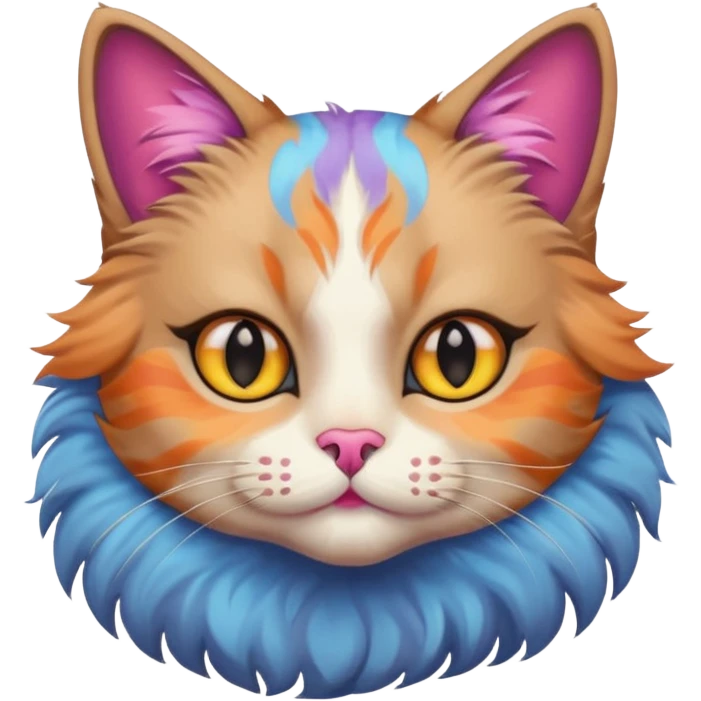 cat wearing makeup emoji