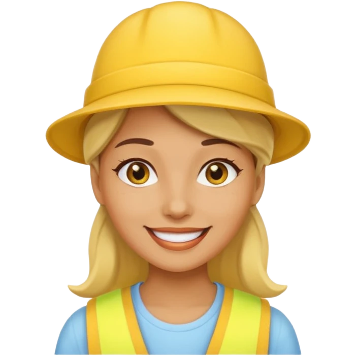 woman with yellow hat emoji