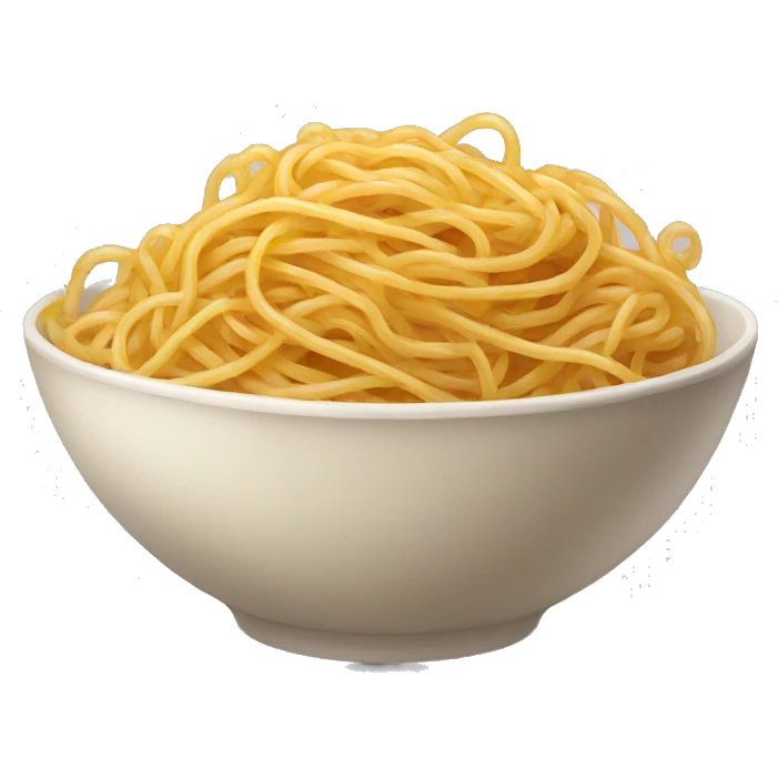 bowl of spaghetti and bread emoji