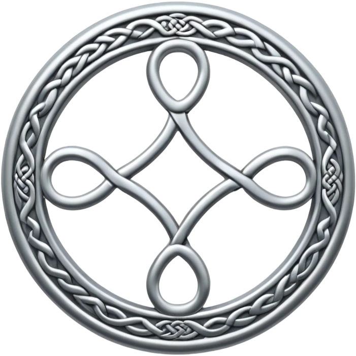 Silver Celtic circles emoji