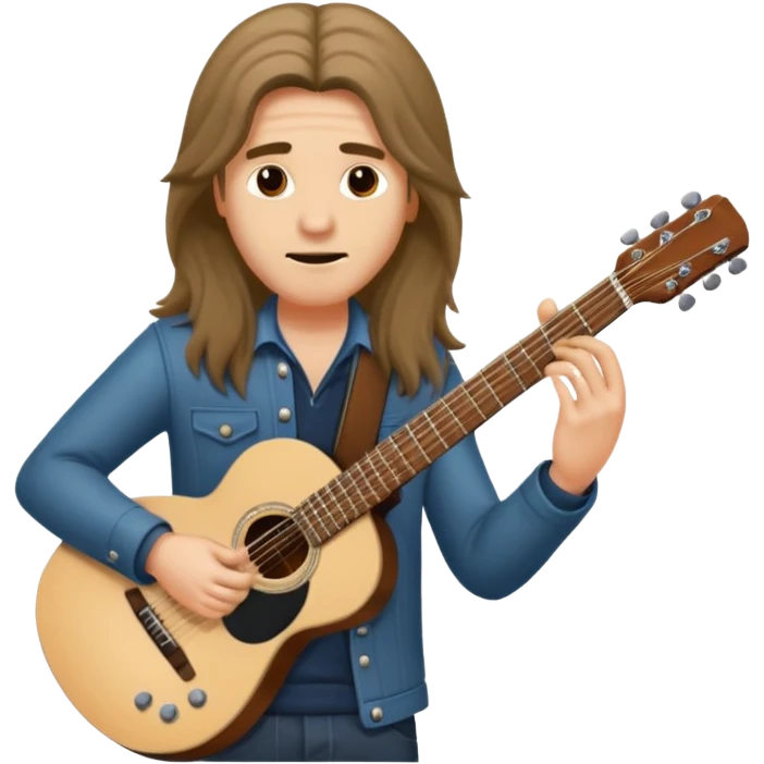 a long haired musician emoji