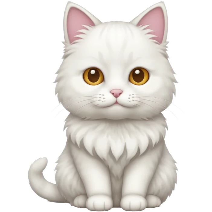 Cat white emoji
