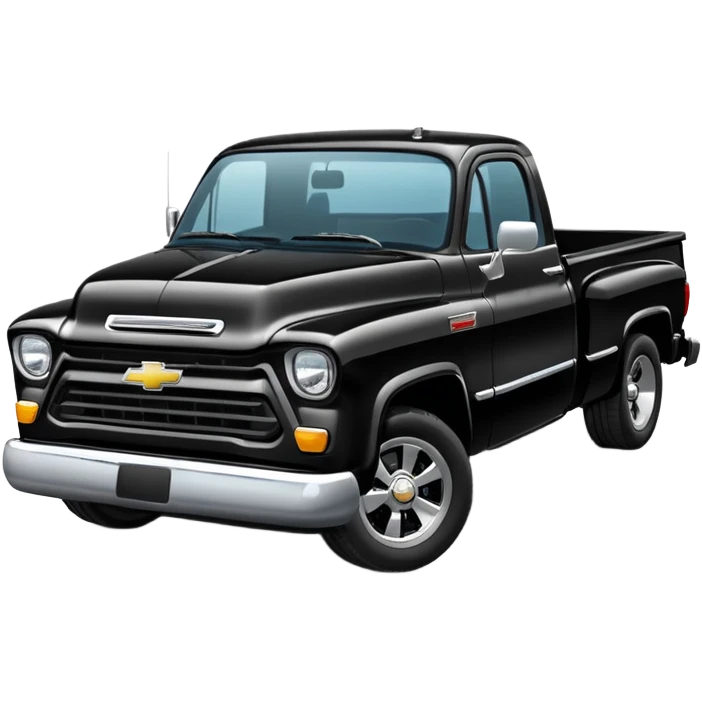 Black chevy truck emoji