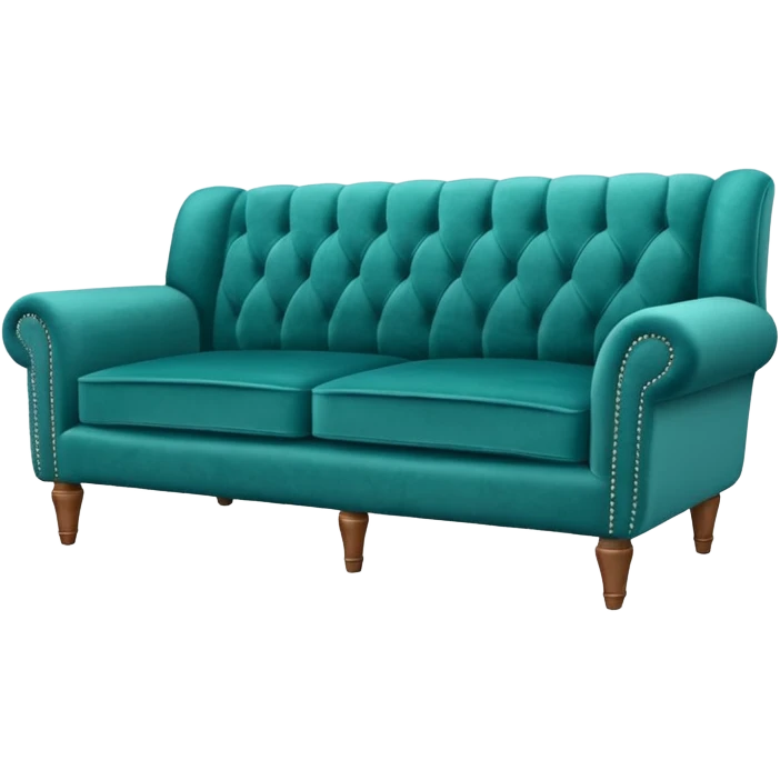 Modern teal couch emoji