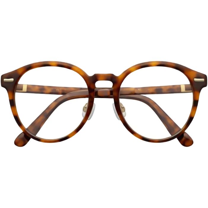 Tortoiseshell style glasses emoji