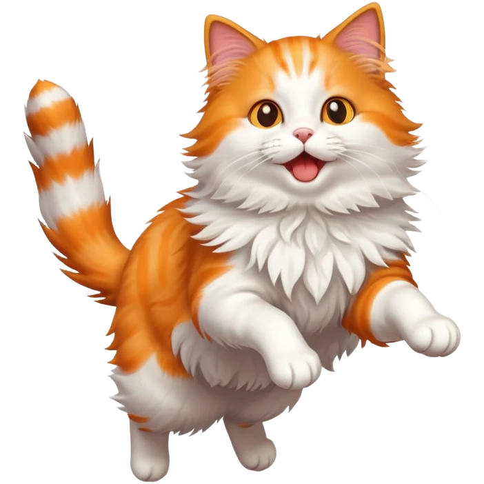 Cat jumping emoji