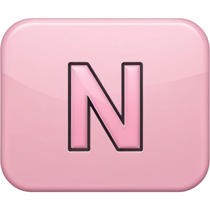 Netflix aesthetic "N" logo in pastel pink emoji