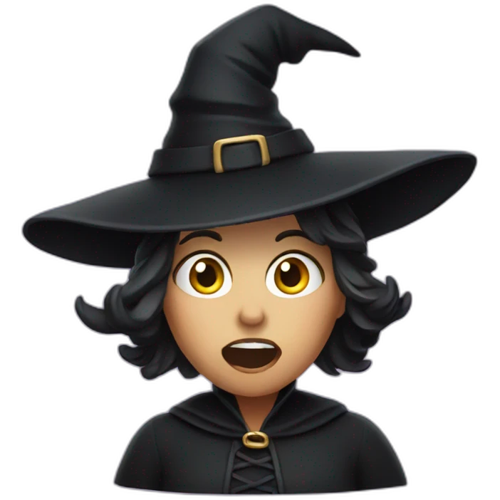 surprised witch emoji