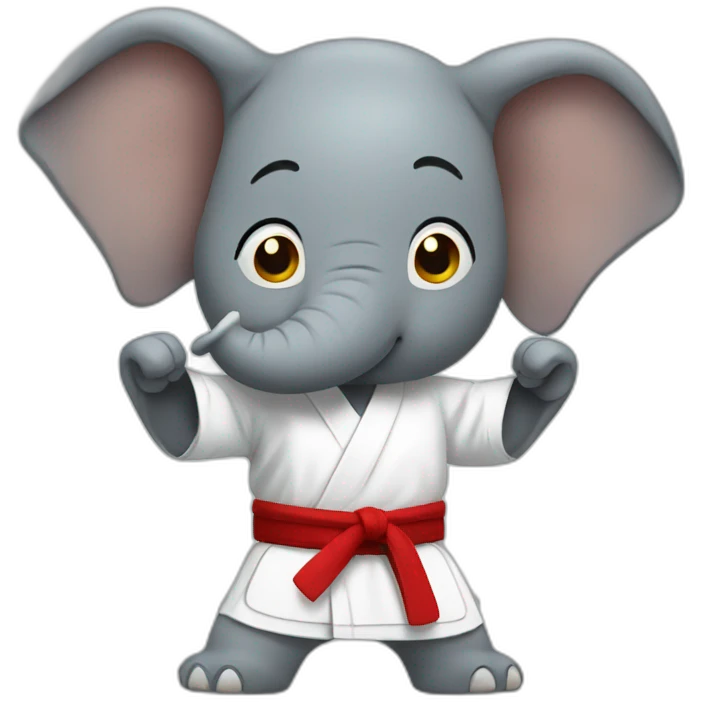 Elephant karate emoji