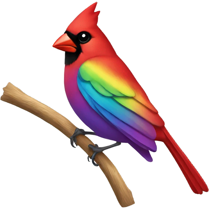 Cardinal rainbow emoji