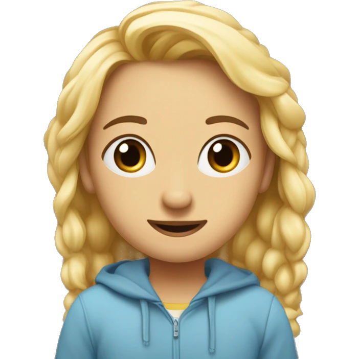 Светлая девушка с голубыми глазами и красивой укладкой emoji