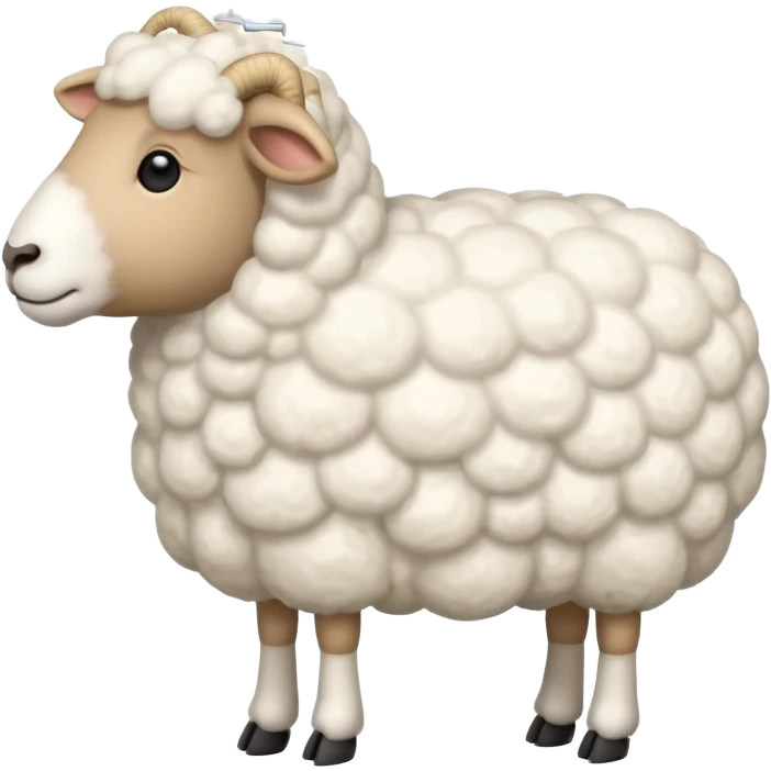 A sheep from behind emoji