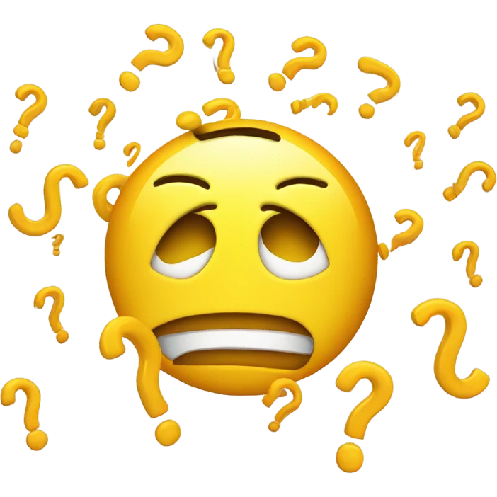 Emoji face with question marks emoji | AI Emoji Generator