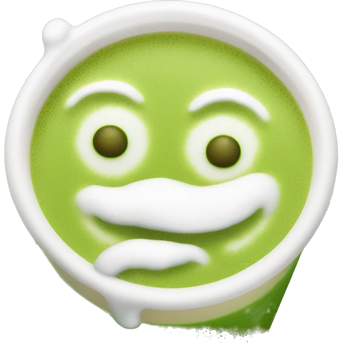 Iced Matcha chai latte with cold foam  emoji