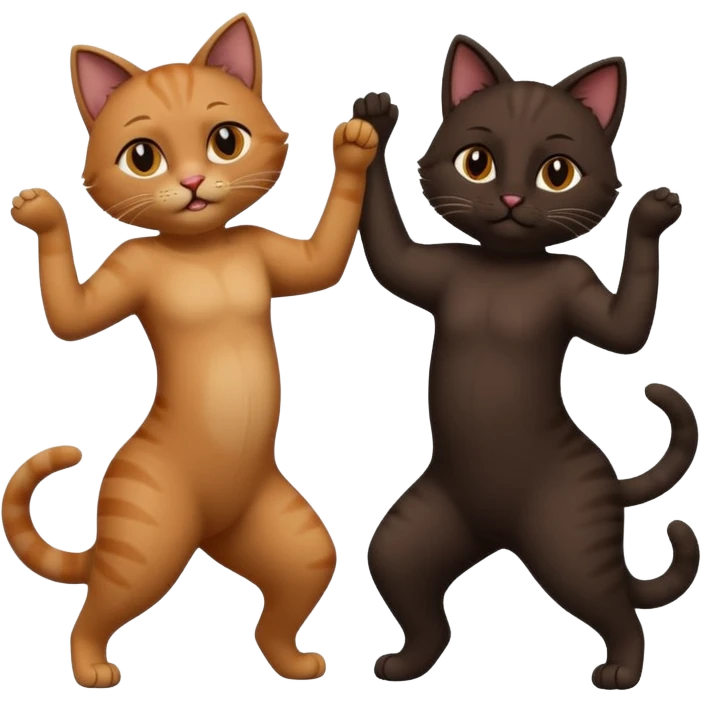 Cats couple bachata dancing  emoji