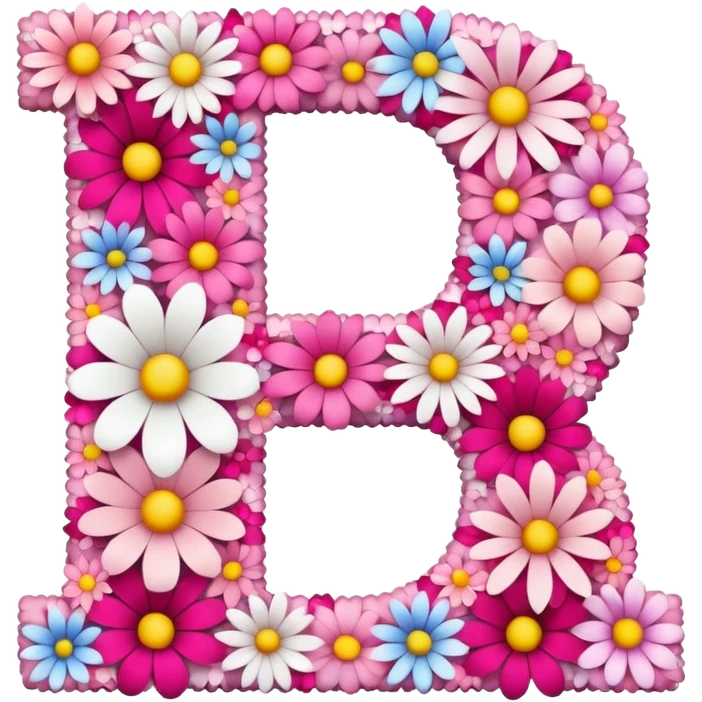 letter made of flowers emoji
