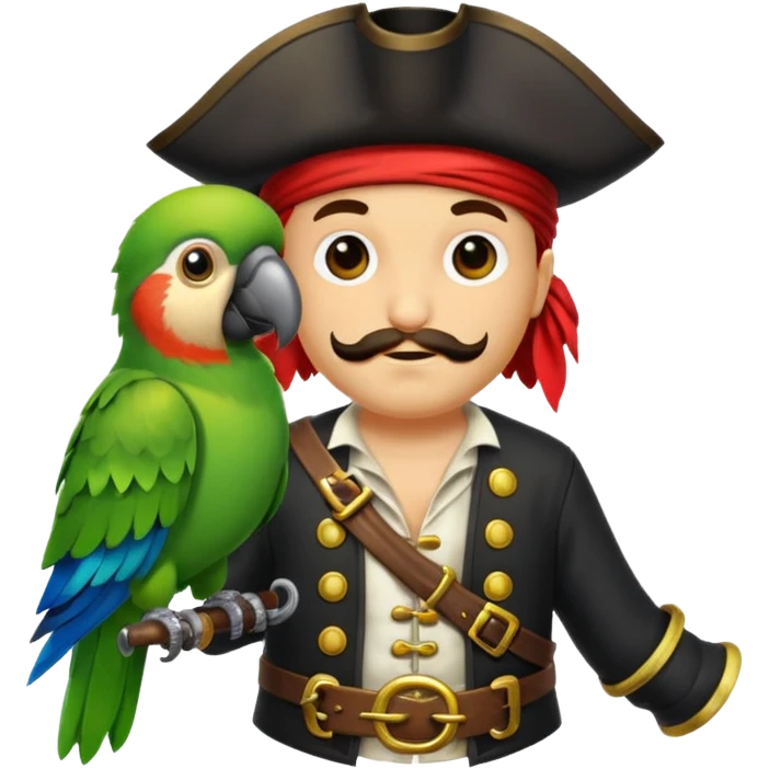 pirate and parrot emoji