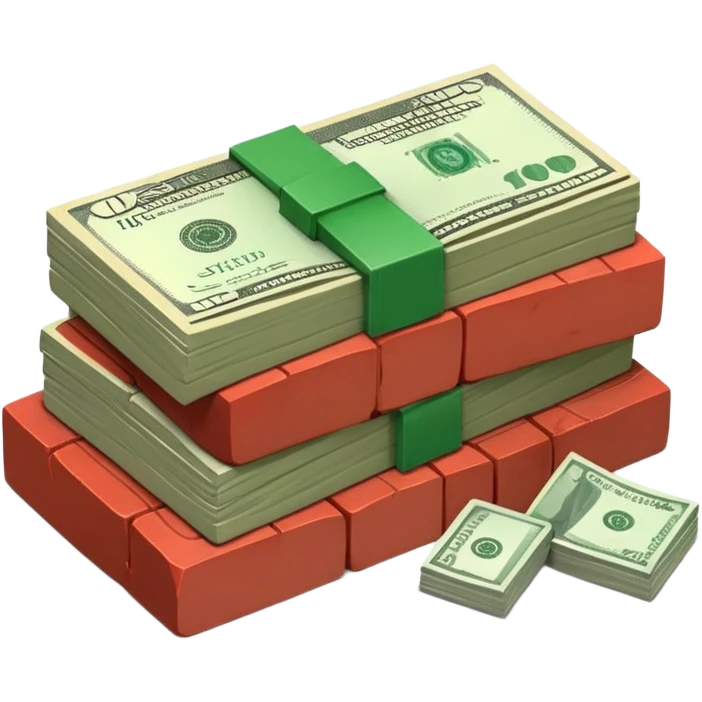Bricks and stack bills  emoji