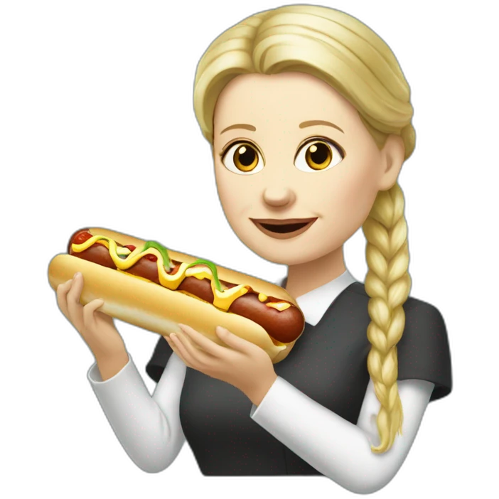 Tymoshenko eat hotdog emoji