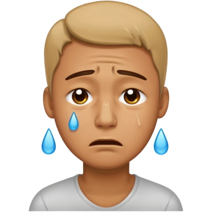 مردی که گریه میکند emoji