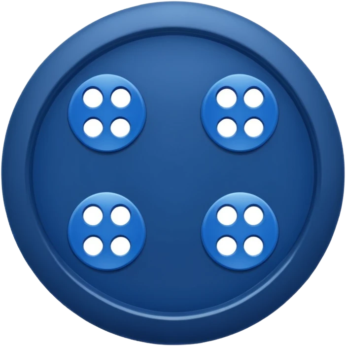 dark blue button with 4 holes  emoji