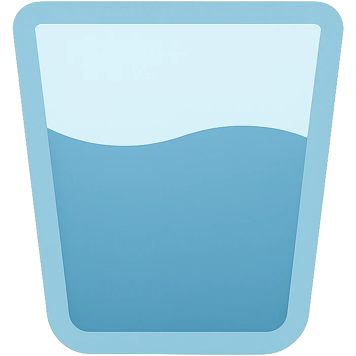 glass with water emoji
