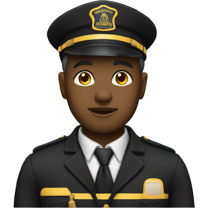 black train Conductor emoji