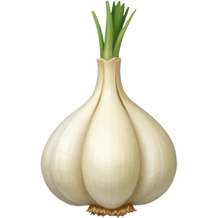 single garlic clove with cubed garlic emoji
